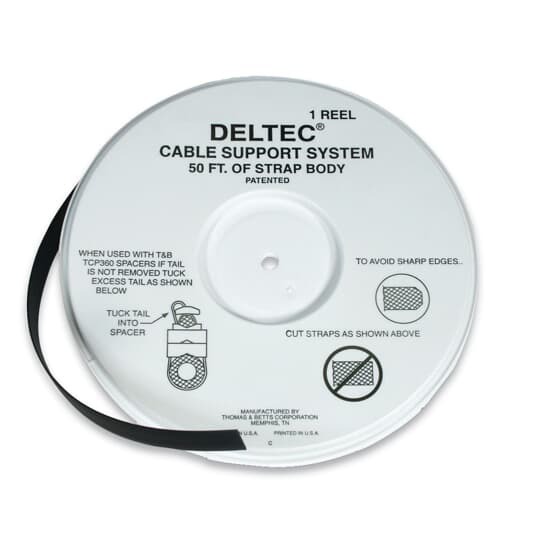 CSS-50R Deltec Weather-Resistant Cable Tie, 50 ft L x 1/2 in W x 0.06 in THK, Acetal
