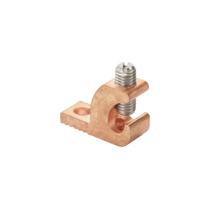 LICC4-22-C StructuredGround 1-Hole Lay-In Lug, 14 to 4 AWG Solid/Stranded Copper Conductor, 0.22 in Stud, Copper