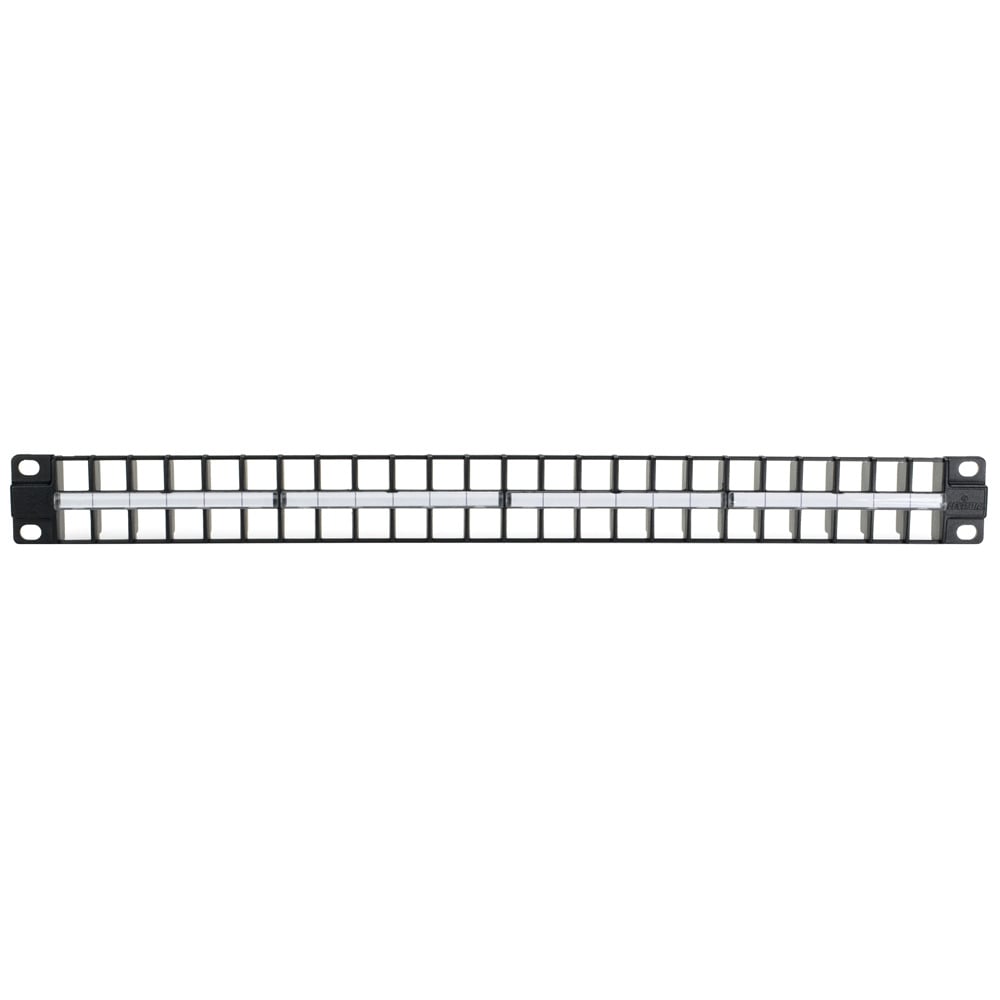 49255-D48 QuickPort 1-RU Flat High Density Unloaded Patch Panel, 48 Ports, Die Cast Aluminum