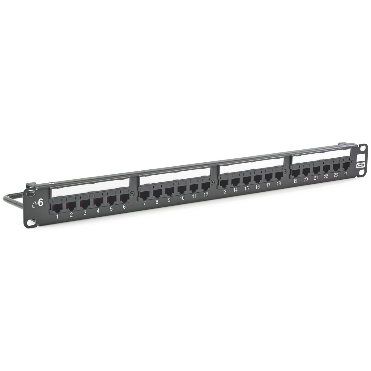HP624E 1U Economy Version Flat Standard Universal Patch Panel With RJ45 Connector, 24 Ports, Cat 6, Steel