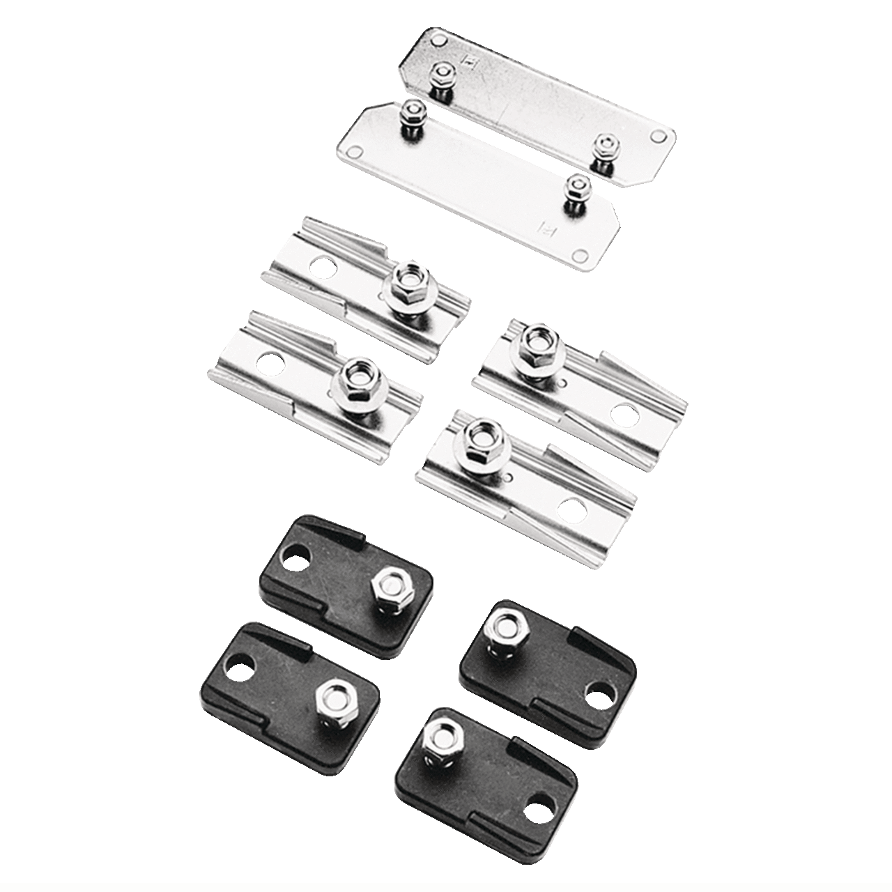 CMFKSS A80 Mounting Foot Kit, Surface Mount, For Use With NEMA 1 Networking Wall Mount and COMLINE Enclosures, 304 Stainless Steel, Plated