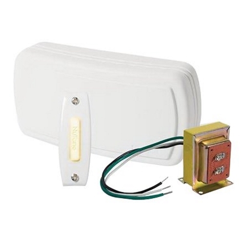 BK115LWH Builder Kit Doorbell Chime with Lighted Pushbutton