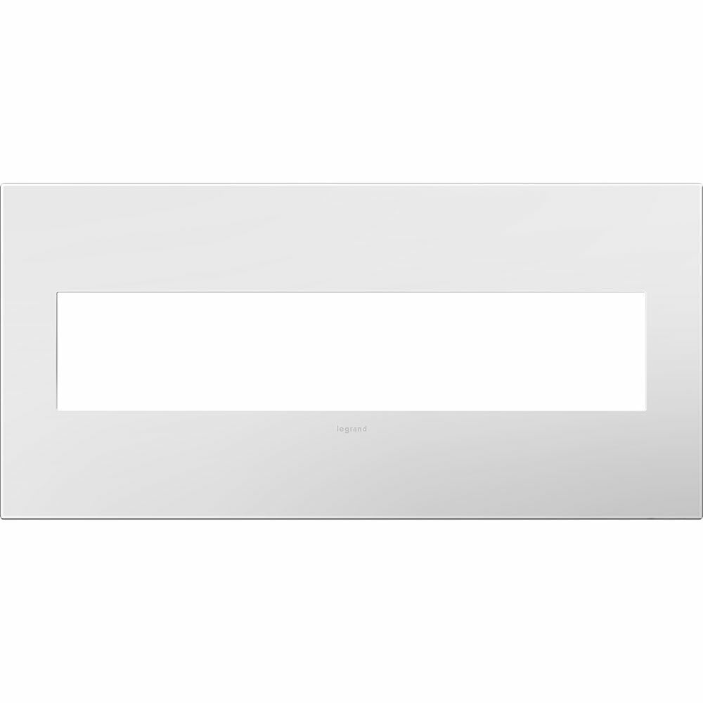 AWP5GWH1 Adorne Designer Wall Plate, 5 Gangs, 10.67 in W x 5.13 in H, Plastic, Gloss White