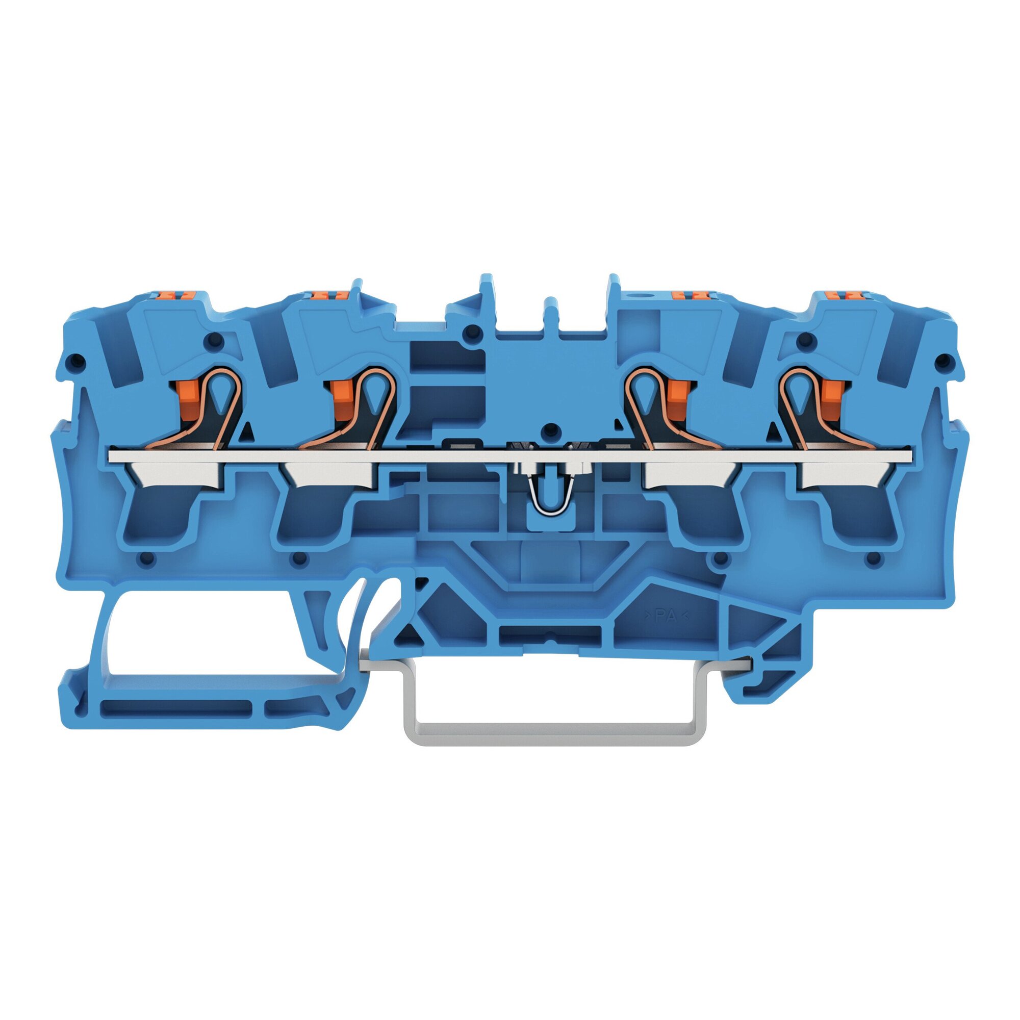 2204-1404 Operating Tool Conductor Terminal Block, 800 V, 32 A, 20 to 10 AWG Wire, 1 Poles, DIN Rail Mount