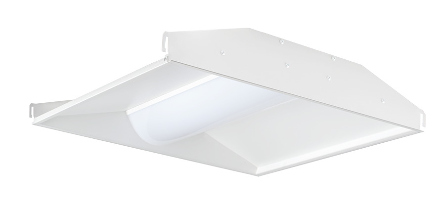 SWISH2X2-29Y/D10 Center Basket Troffer, 29 W Fixture, 120/208/240/277 V AC, Cold Rolled Steel Housing