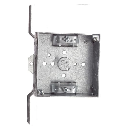 52151-CVX Steel City Outlet Box, Steel, 21 cu-in Capacity, (1) Outlets, (11) Knockouts, 4 in H x 4 in W x 1-1/2 in D