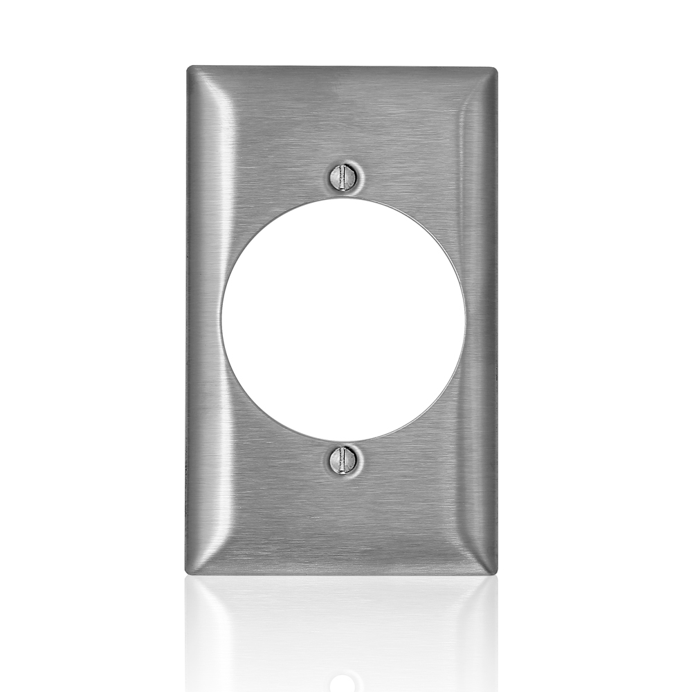 SS723-40 C Series Non-Magnetic Standard Wall Plate, 1 Gangs, 2.79 in W x 4.54 in H, 302/304 Stainless Steel, Silver