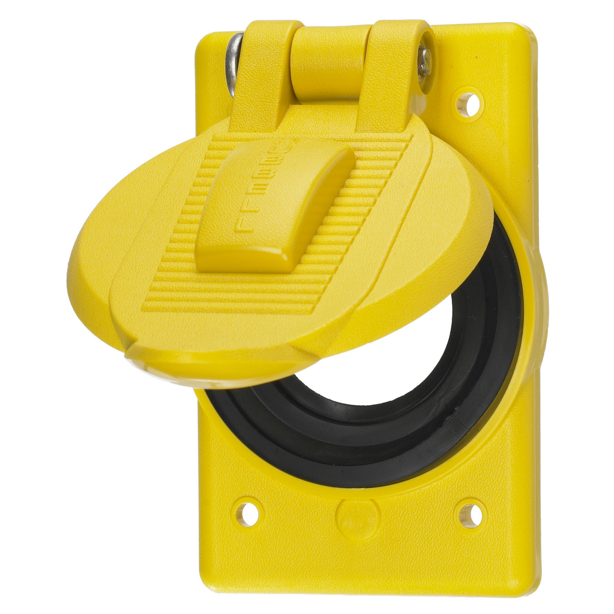 HBL7428WOY 1-Device Standard Molded Weatherproof Lift Cover, 4.56 in L x 3.28 in W x 1.09 in D, Thermoplastic