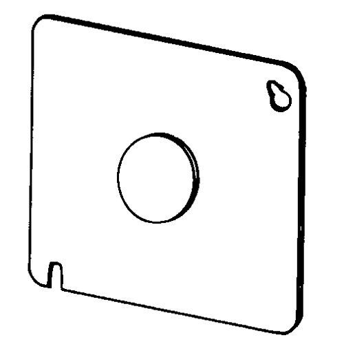 8474 Flat Electrical Box Cover, 4 in L x 4 in W, GFCI Device/Toggle Switch Cover, Steel