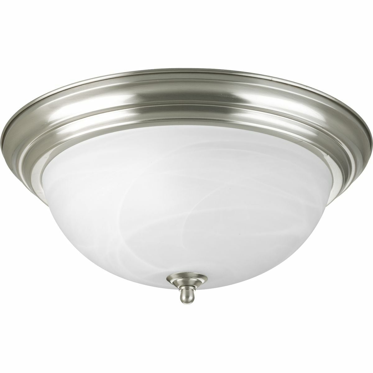 P3926-09 Melon Close-to-Ceiling Fixture, (3) A19 Lamp, 120 V AC, Brushed Nickel Plated Housing