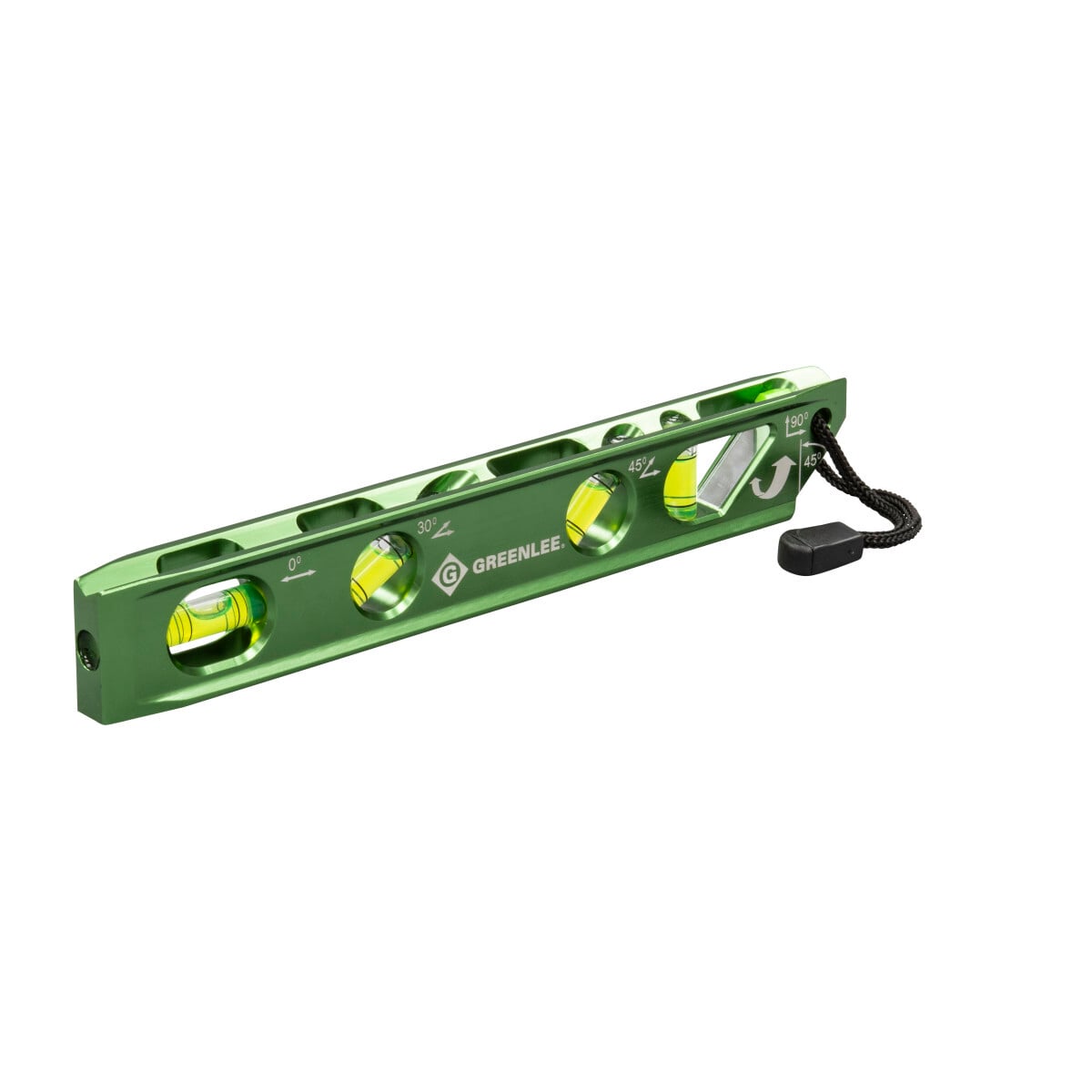 L107 Electricians Torpedo Level, 8-1/2 in L, 4 Vials, Aluminum Alloy, 0/30/45/90 deg Vial Position