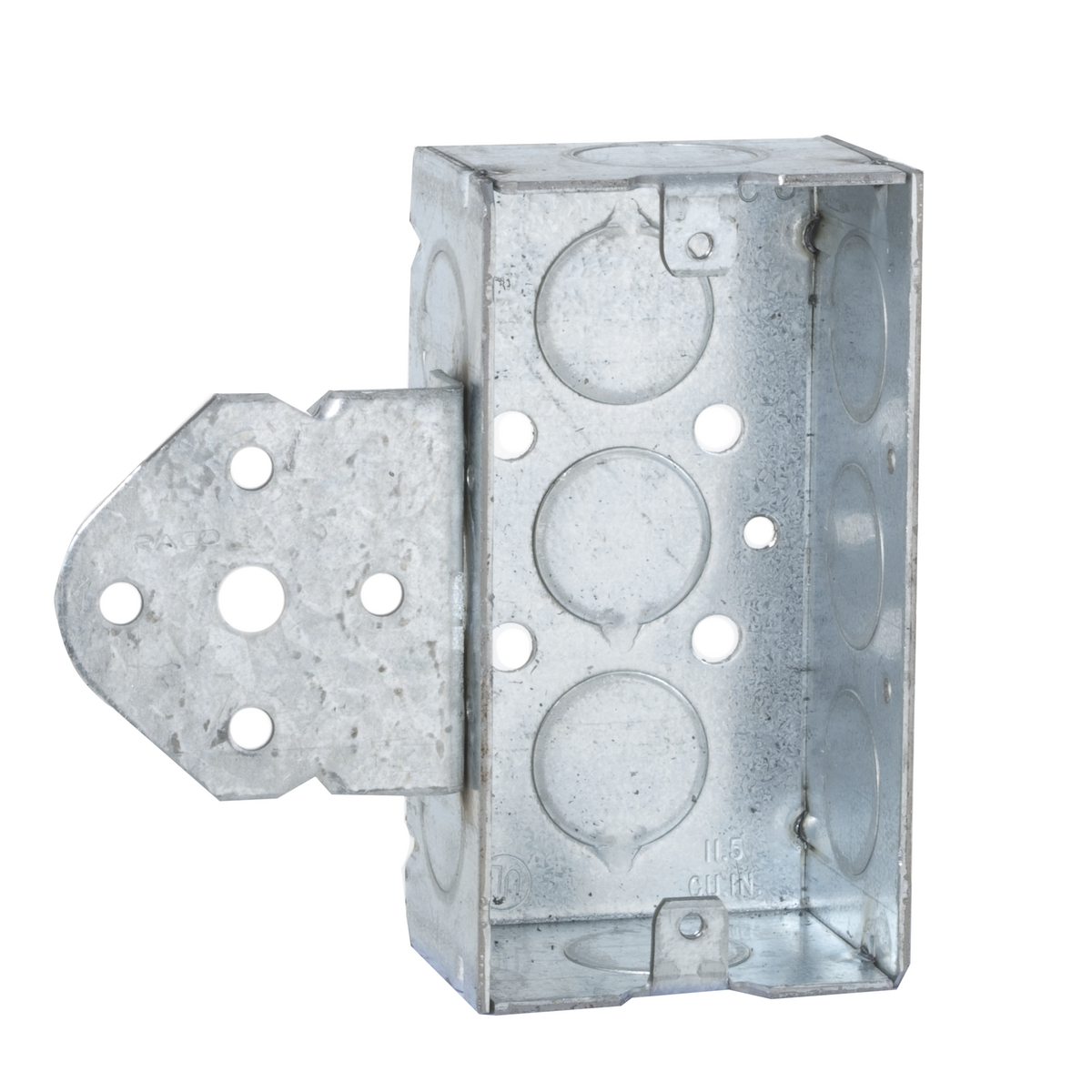 655 Handy Box, Steel, 11.5 cu-in, 1 Outlet, 3 Knockouts