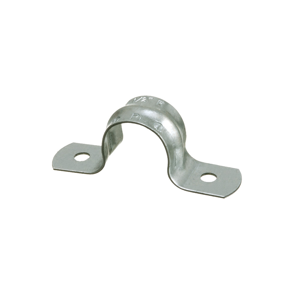 356 2-Hole Click-On Conduit Strap, 2-1/2 in Conduit, Steel