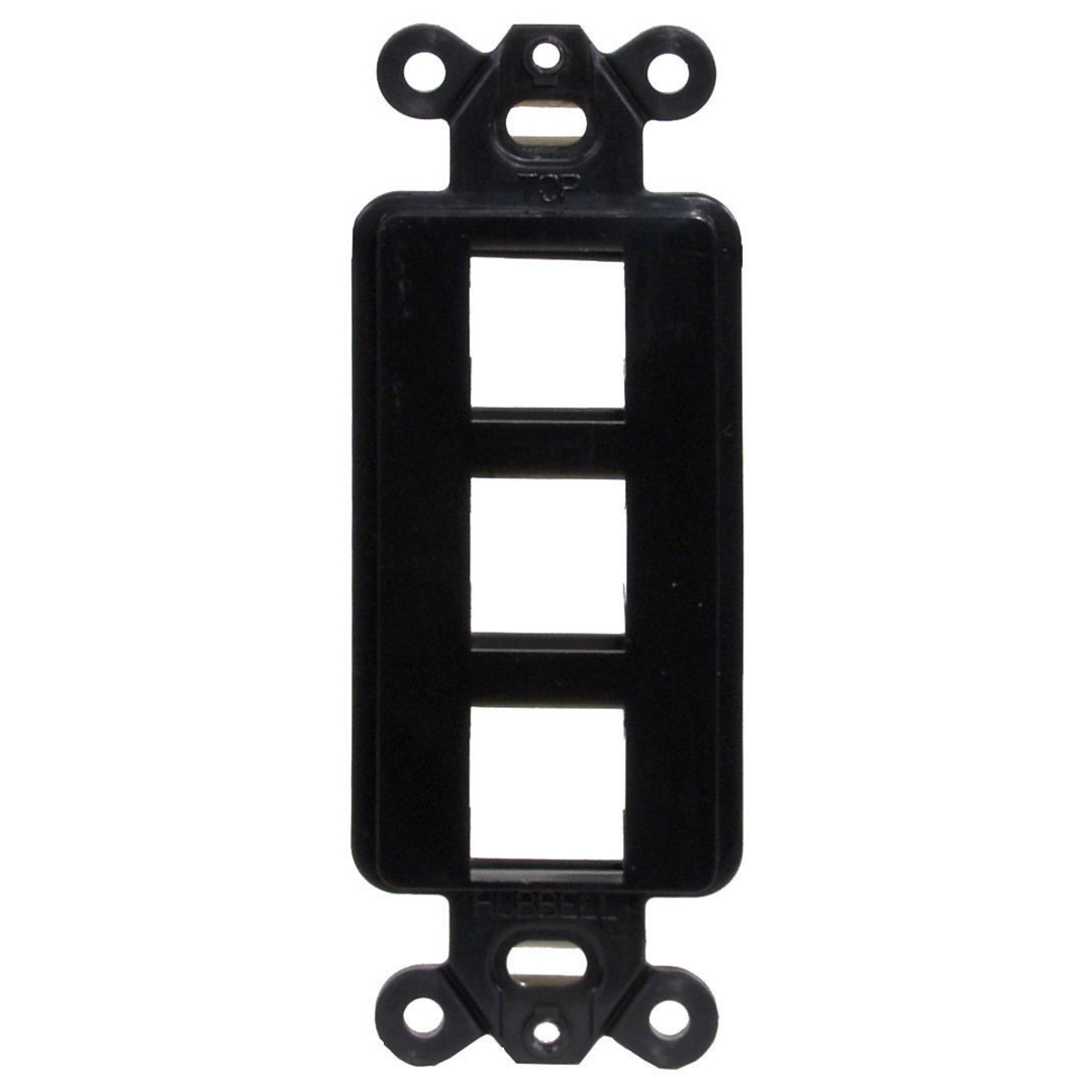 ISF3BK Standard Unloaded Tamper-Resistant Decorator Outlet Frame, 1 Gang, 3 Ports, ABS, Black, For Use With Standard GFCI Receptacle