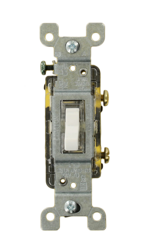1461-GLW Grounding Illuminated-OFF AC Quiet Toggle Switch, 120 VAC, 15 A, 1/2 hp Power Rating