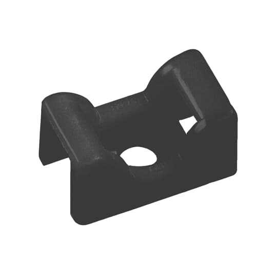 SMNY-001-0-D Catamount Heat Stabilized Saddle Support Base, 2-Way, Threaded Mount, 0.2 in W Tie, Nylon/Polyamide 6.6, Black