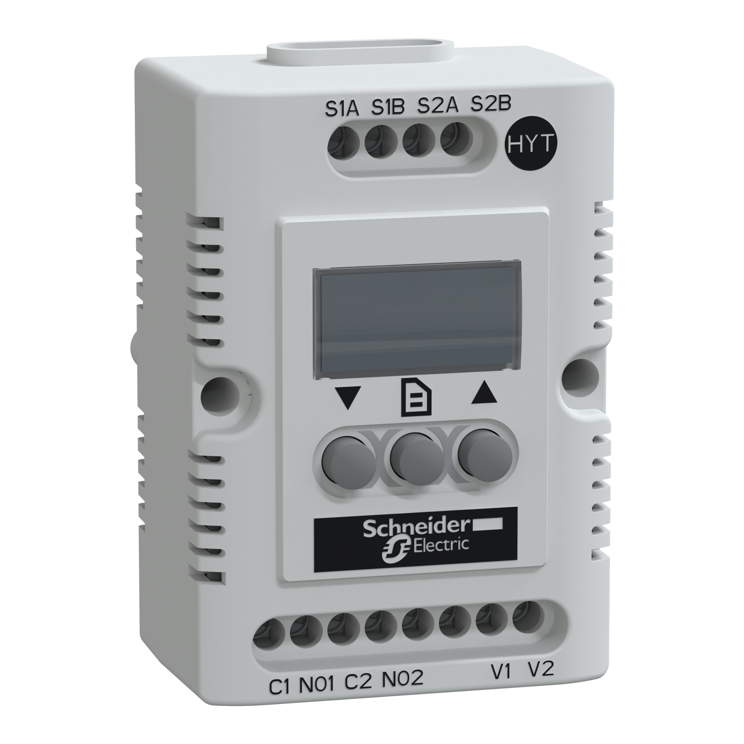 NSYCCOHYT30VID ClimaSys Electronic Hygrotherm With OLED Green Screen, 9 to 30 V AC/DC, 4 A, DIN Rail Mount