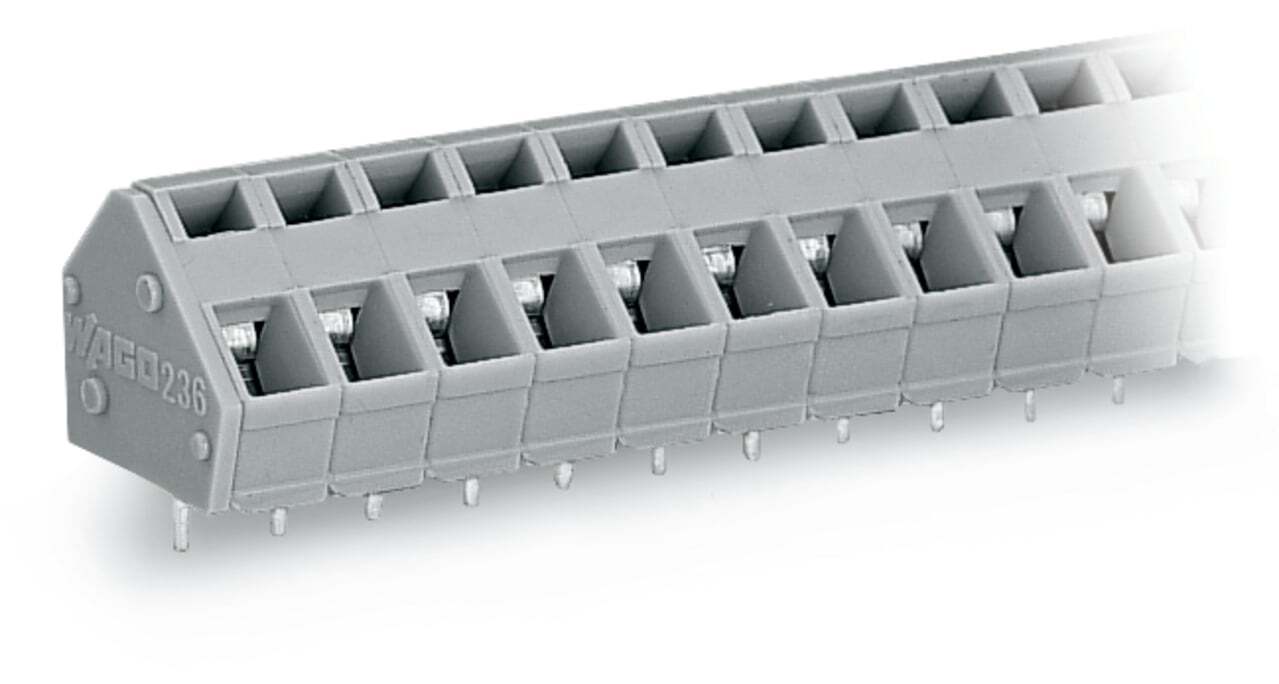 236-104 Operating Tool PCB Terminal Block, 630 V, 24 A, 28 to 12 AWG Wire, 4 Poles