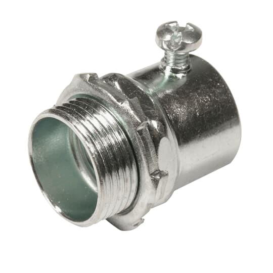 HC-105 Steel City Non-Insulated Set Screw Connector, 1-1/2 in Trade, For Use With IMC/Rigid Conduits, Steel, Zinc Plated