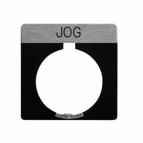 10250TS15 Standard Legend Plate, 0.1 in H x 1.7 in W, Square Plate, Black Field