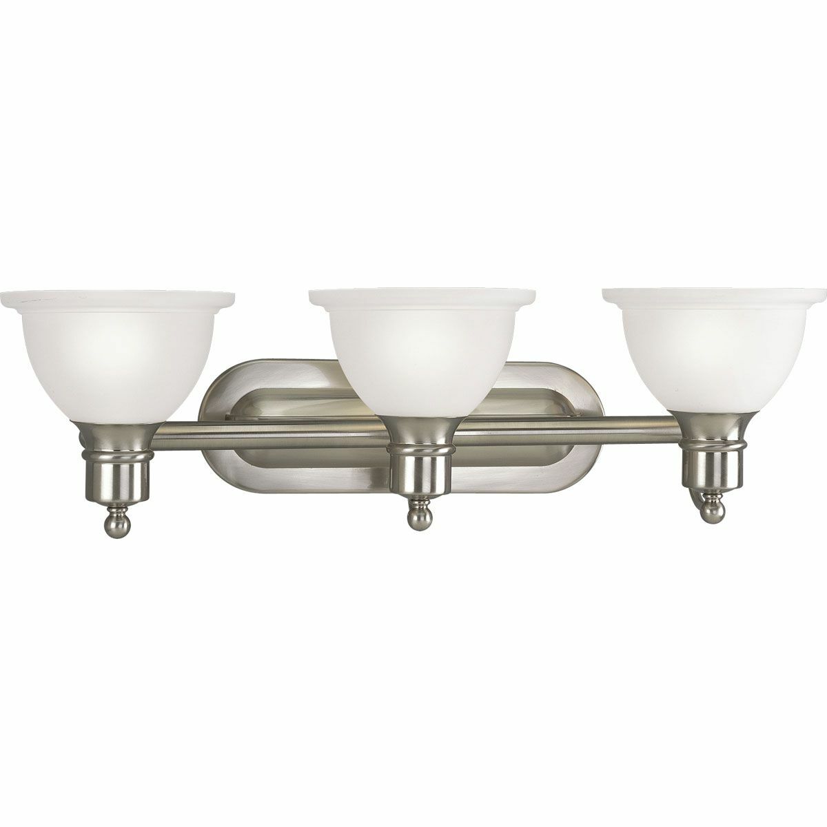 P3163-09 Madison Bath and Vanity Light, (3) A19 Lamp, 120 V AC, Brushed Nickel Plated Housing