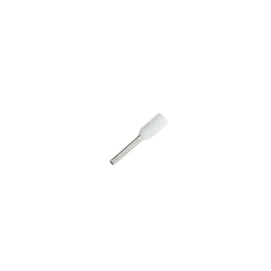 F2021 Sta-Kon F Series Insulated Wire Ferrule, 20 AWG Stranded Copper Conductor, 0.531 in L, Copper, White