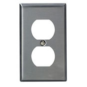SSJ8-40 Midway Size Traditional Wall Plate, 1 Gangs, 3-1/8 in W x 4-7/8 in H, 302 Stainless Steel