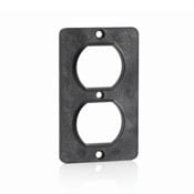 3051-E Duplex Standard Receptacle Cover Plate, 3.65 in L x 2-1/4 in W, Thermoplastic
