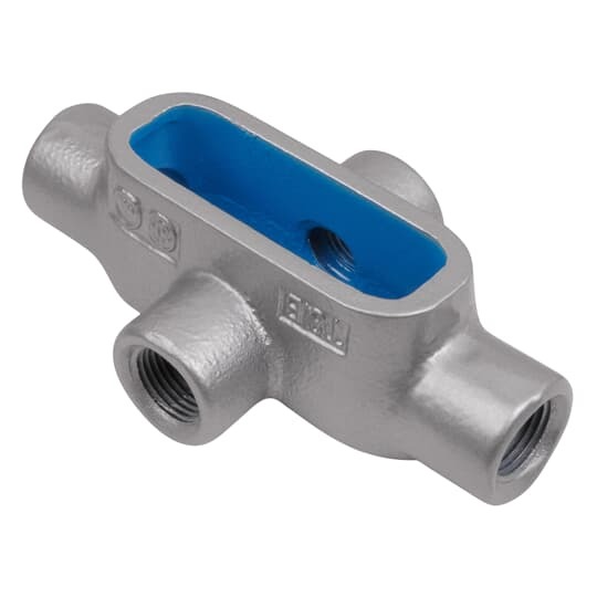 X17 T&B 35 Series Type X Conduit Body, 1/2 in Hub, Form 7 Form, 6 cu-in Capacity, Iron, Epoxy Powder Coated/Zinc Plated