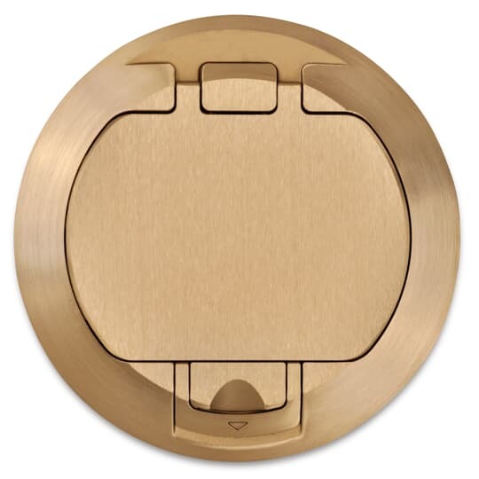 FPT4-CVR-TBRS Steel City Poke-Through Cover, 7-1/2 in Dia, Brass