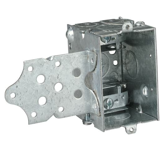 806-S Steel City Gangable Switch Box With Knockout, Steel, 12.5 cu-in Capacity, 1 Outlets, 3 Knockouts, 2 in W x 2-1/2 in D x 3 in H