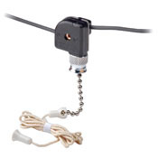 10097-8 Compact Single Circuit Pull Chain Switch, 125/250 V AC, 1 A, 3 A