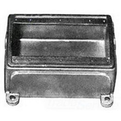 FDB-3GL Unilets Type FDB Deep Thick Wall Device Box With Internal Ground Screw, Malleable Iron, 62 cu-in Capacity, 3 Gangs, 5 in H x 6.88 in W x 2.69 in D