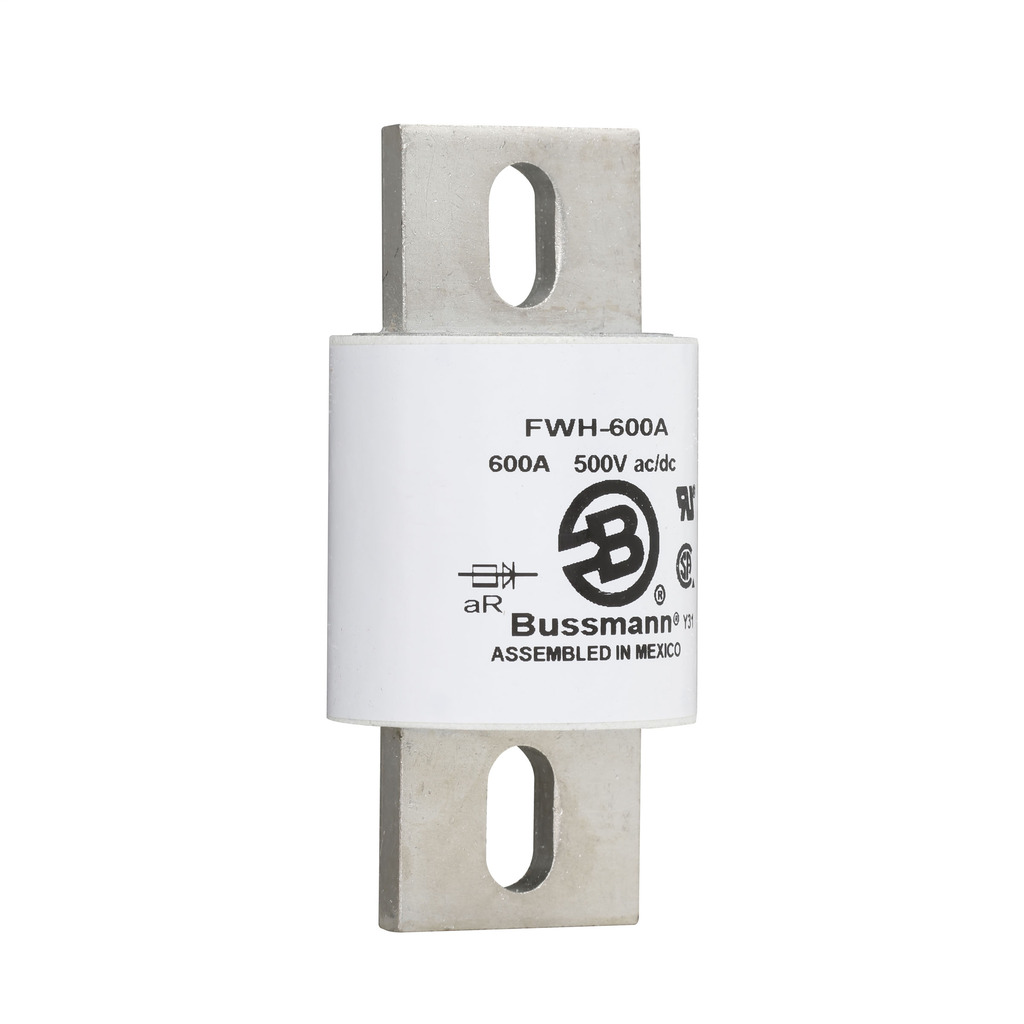 FWH-500A North American Style High Speed Fuse, 500 A, 750 V AC/DC, 200 kAIC Interrupt, Cartridge Body