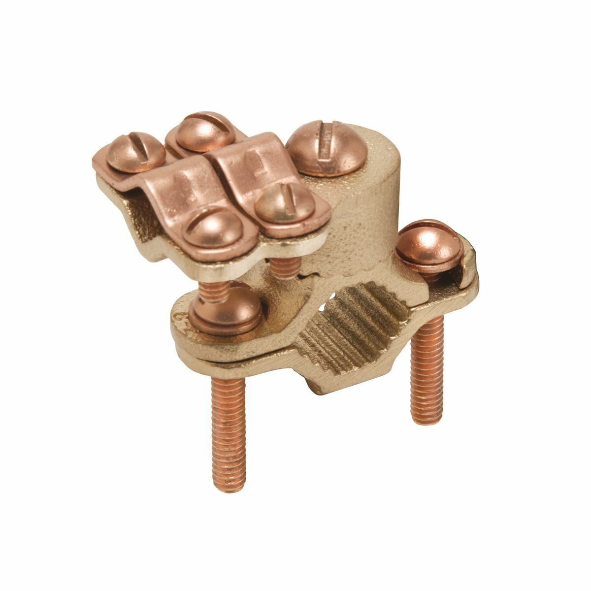 C11HD4/0DB Grounding Clamp, 3/8 to 1 in Rod, 8 to 4/0 AWG Conductor, Cast Bronze