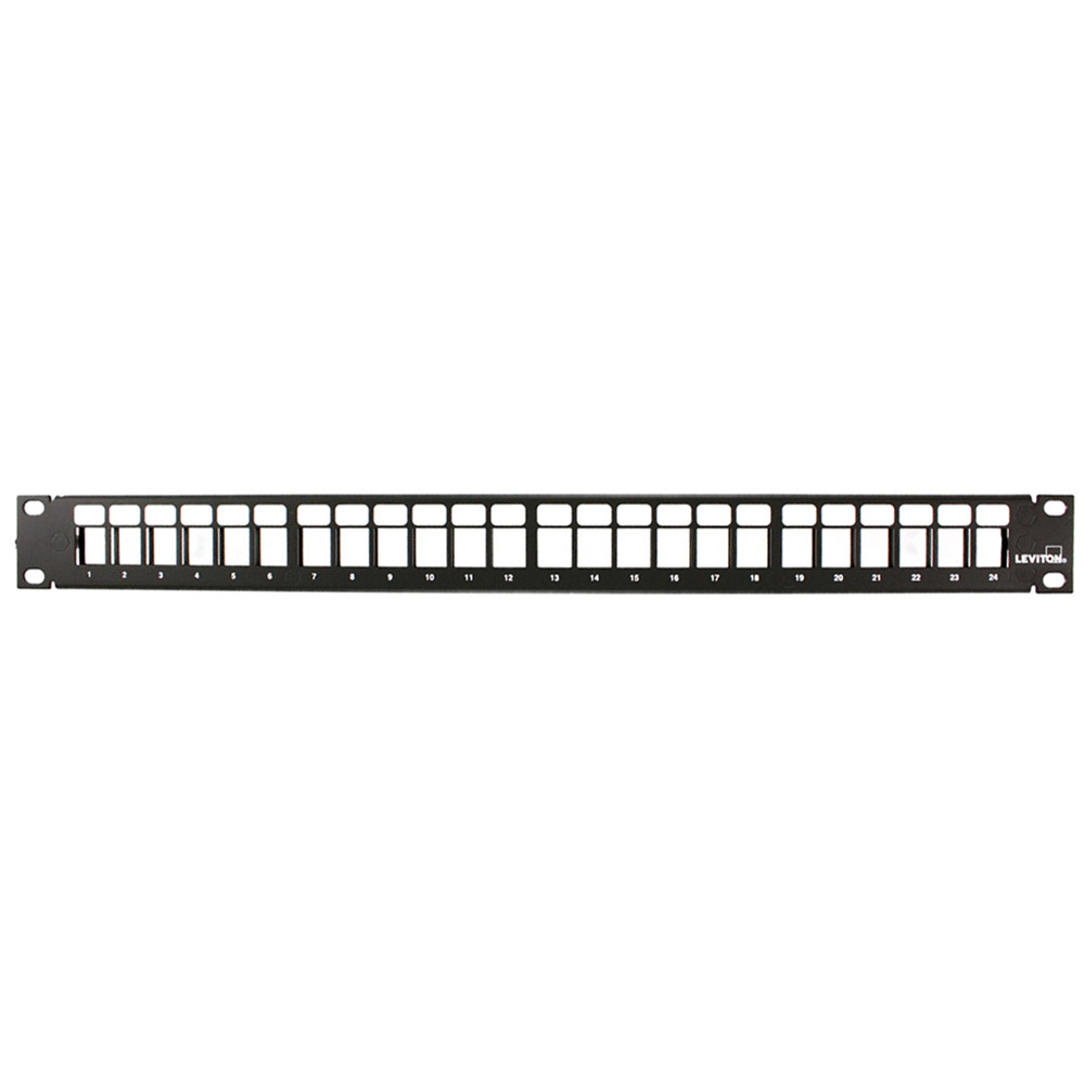 49255-H24 QuickPort 1-RU Flat Patch Panel, 24 Ports, Metallic