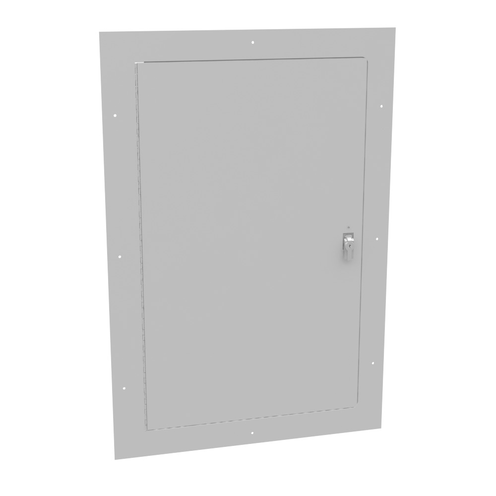 Flush Mount Cover Type 1 24x36 Screw Cover ANSI 61 Gray Steel Hinged Door Keylocking Slam Latch