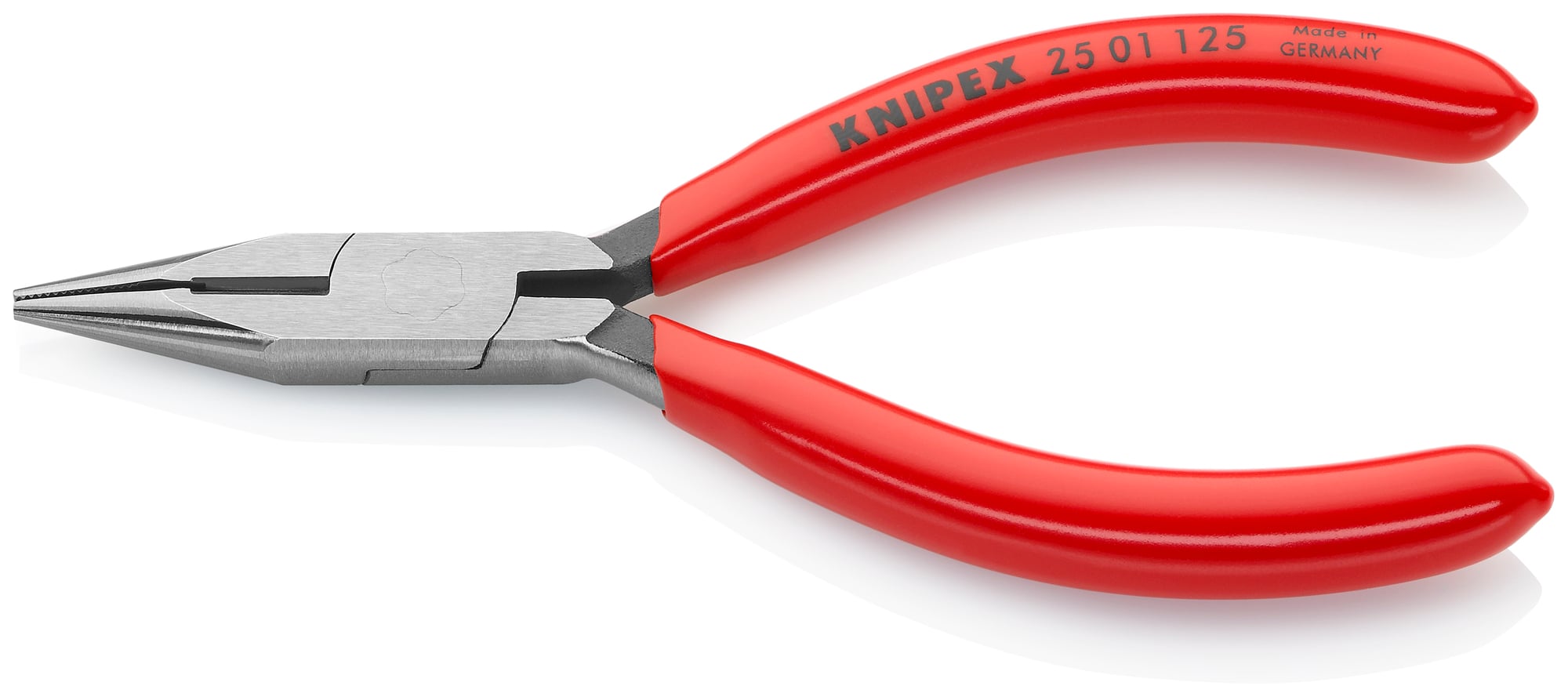Long Nose Pliers with Cutter, 5 in., Plastic Coating, Polished