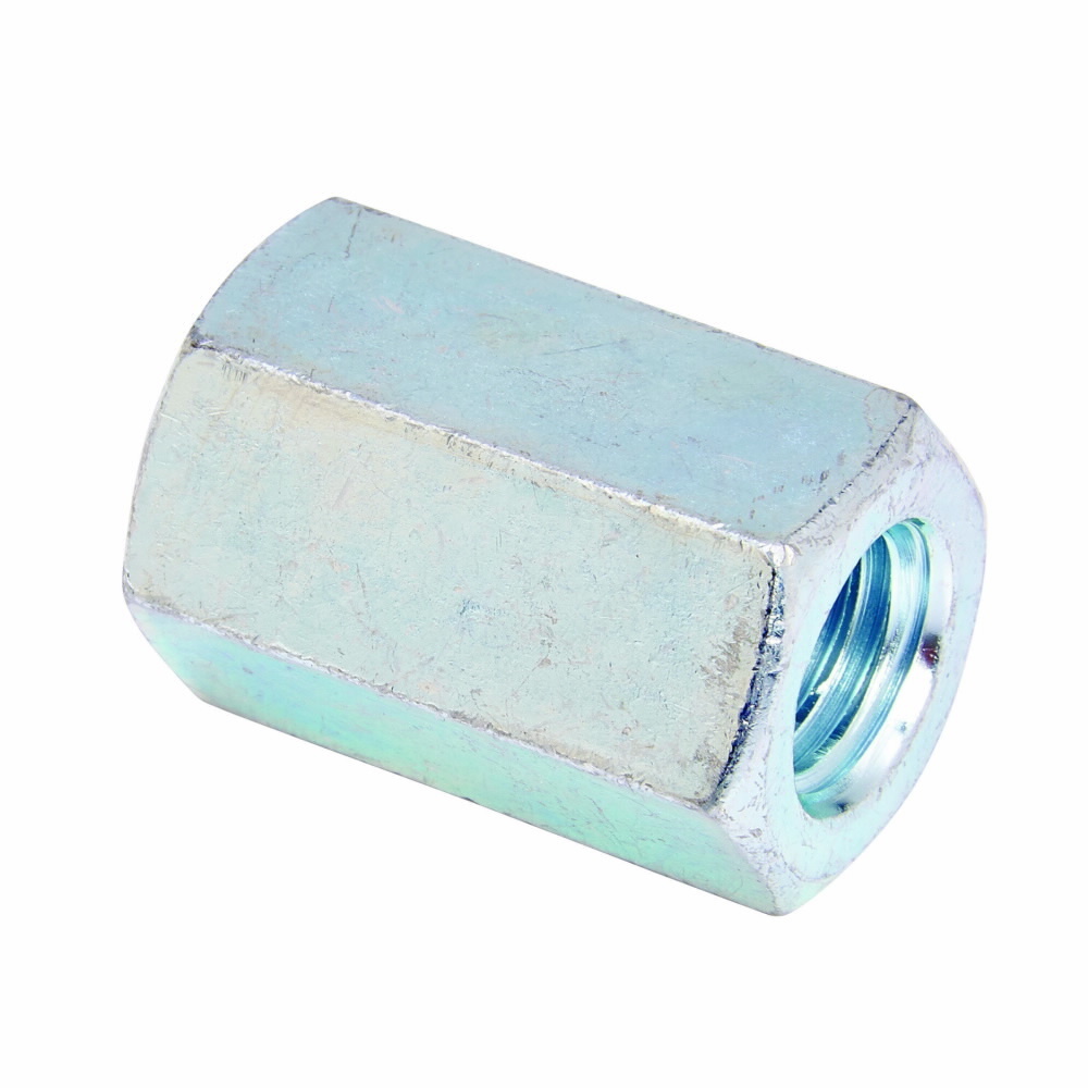 B656-5/8X1/2ZN Reducer Rod Coupling, 5/8-11 to 1/2-13 UNC-2B Thread, Steel, Zinc Plated