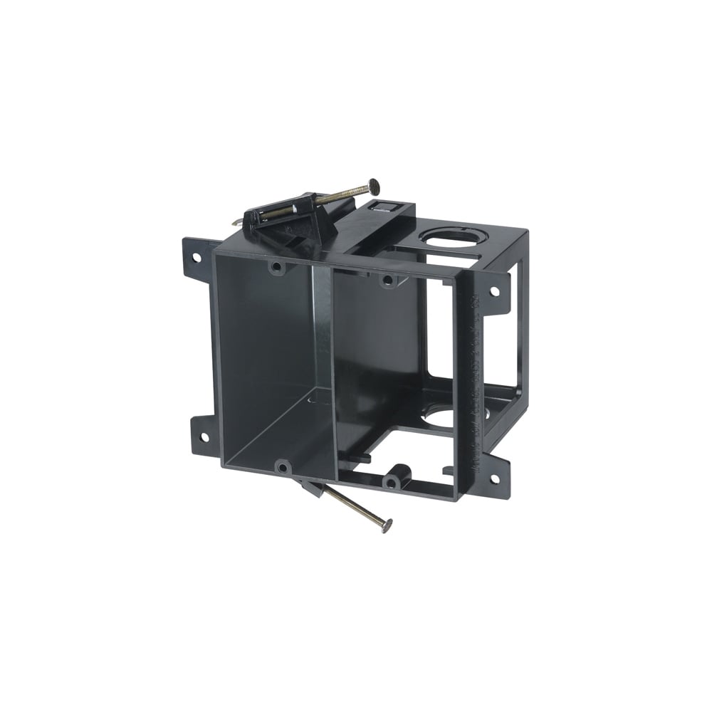 LVD2 Low Voltage Power Box, Plastic, 20 cu-in Capacity, 2 Gangs, 2 Knockouts, 5 in L x 5.36 in W x 3.44 in H
