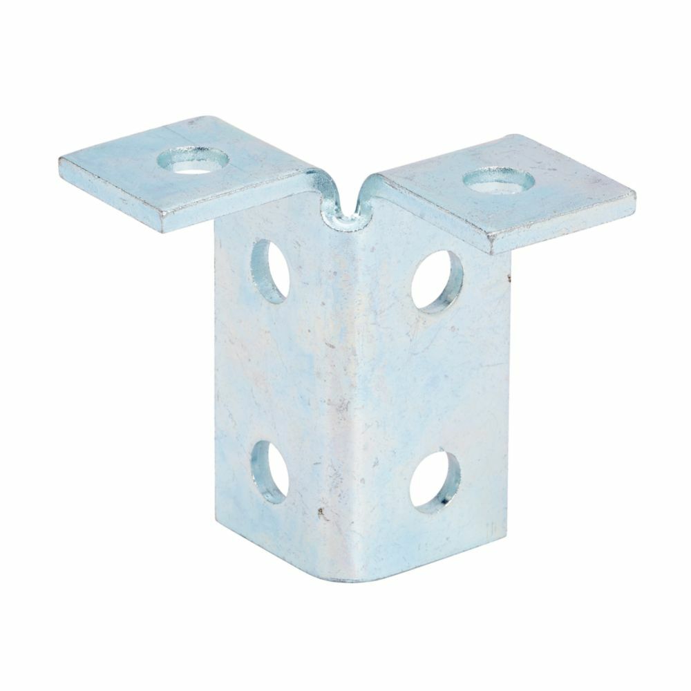 B120ZN 90 deg Double Corner Angle, 6 Holes, 3-15/16 in L x 3-1/2 in W, Steel