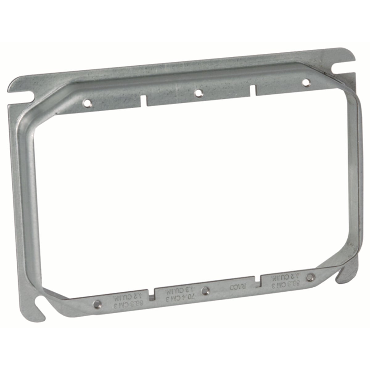 793 Mud Ring Electric Box Cover, 4 in L x 4 in W x 3/4 in D, Steel