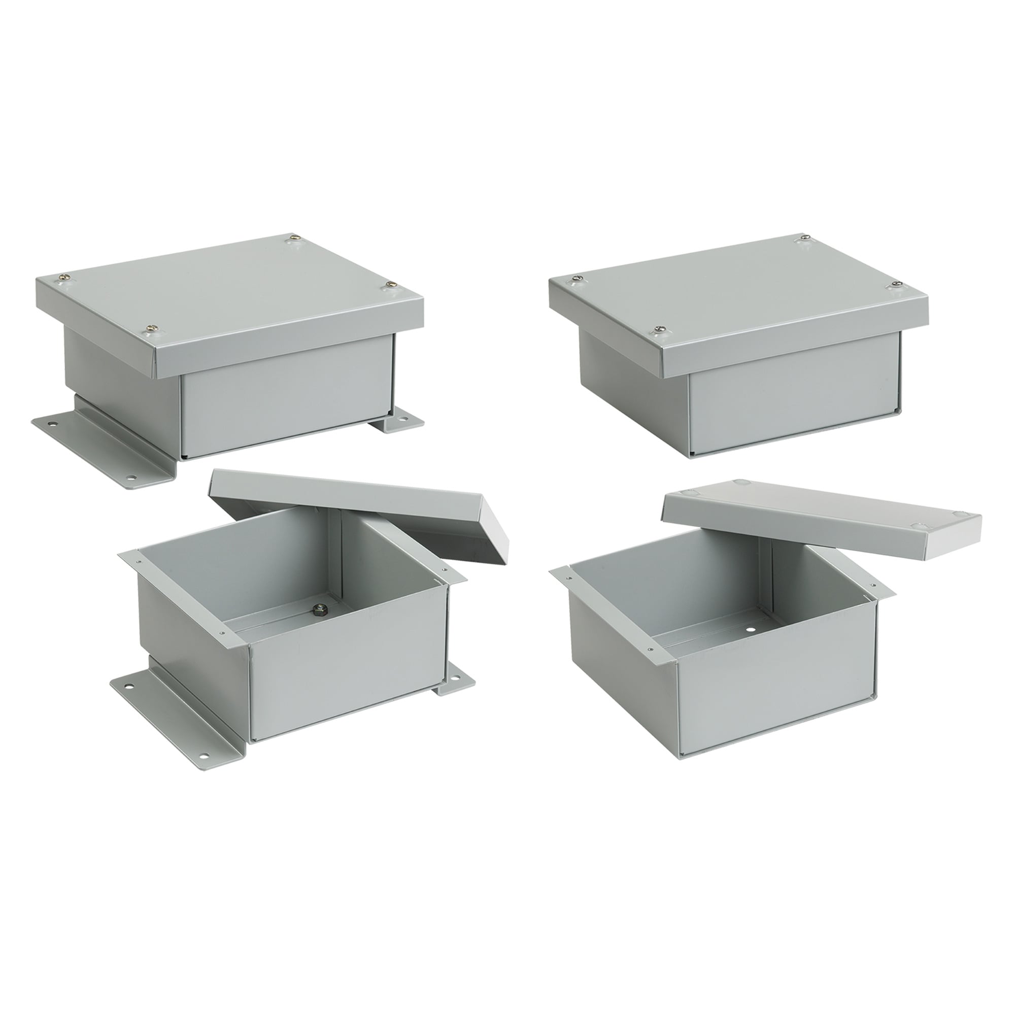 A10R104HM A90RH Enclosure, 10 in L x 10 in W x 4 in D, NEMA 3R/IP32 NEMA Rating, Steel