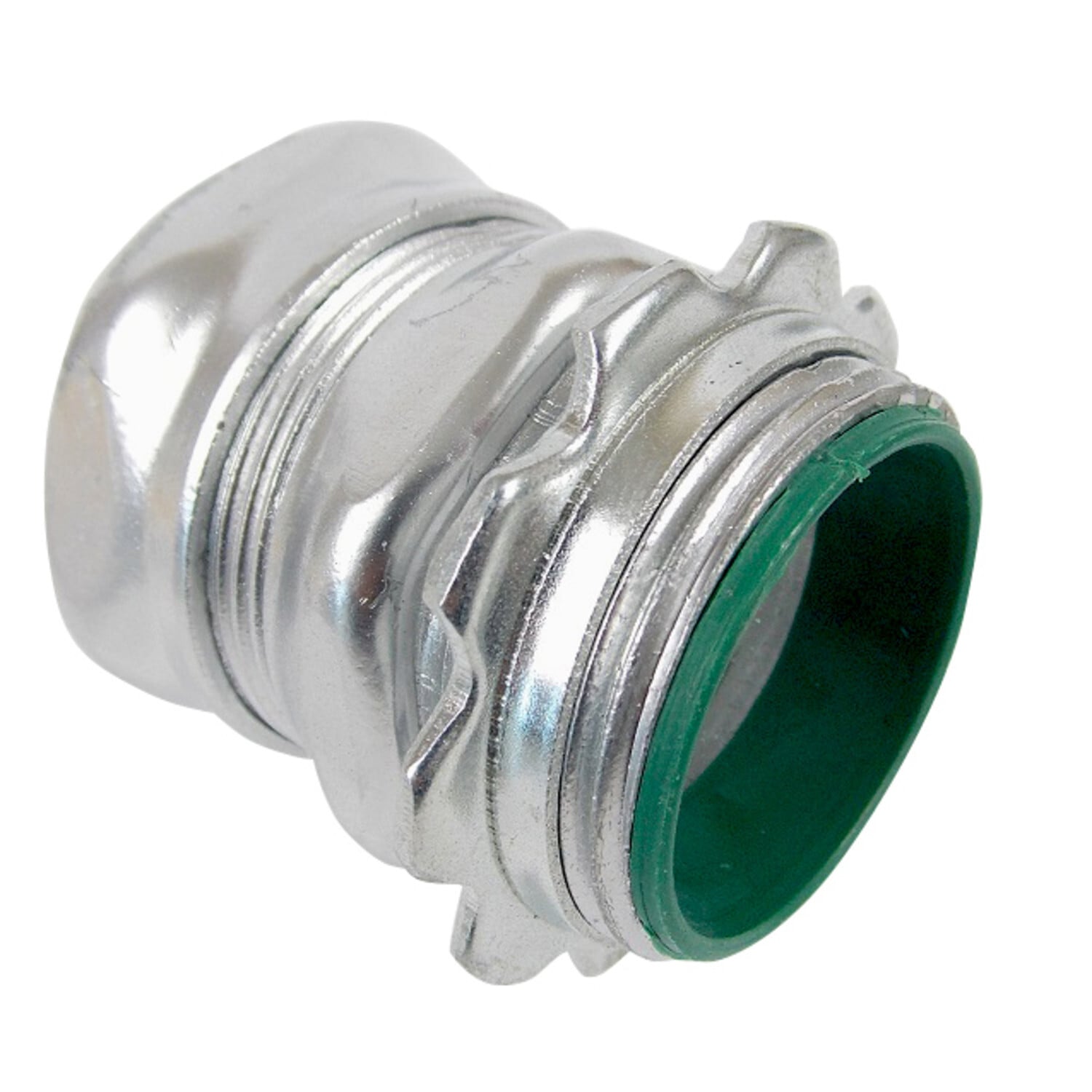 CC75RKON Straight Compression Connector, 3/4 in Trade, For Use With EMT Conduit, Steel, Zinc Plated