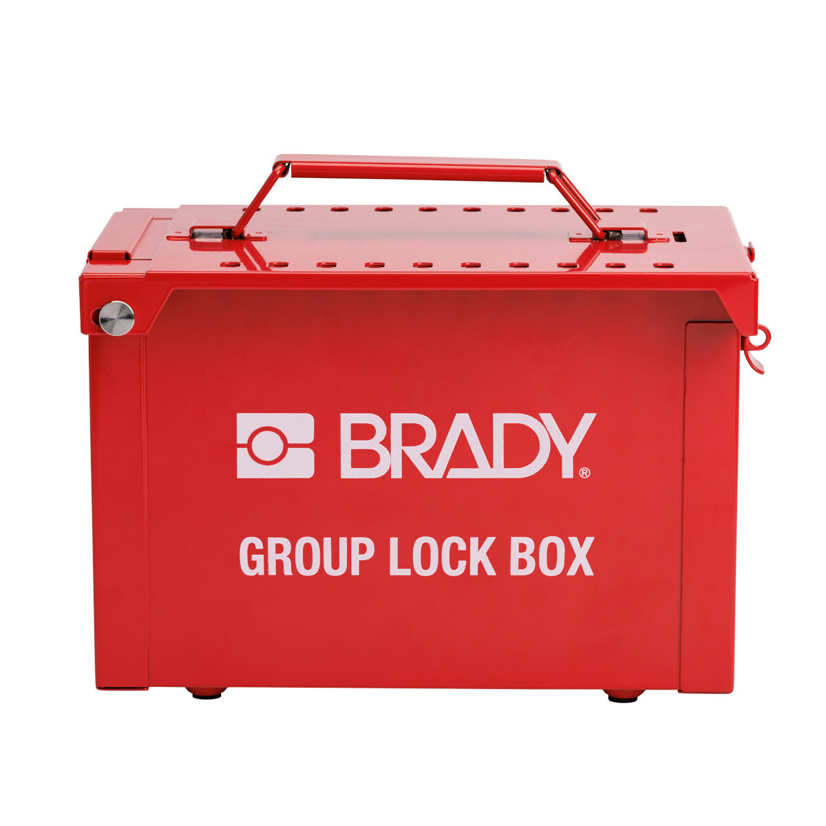 175462 Removable Portable Group Lockout, Red, 9 in H x 12 in W x 8.25 in D, 21 Key Hooks
