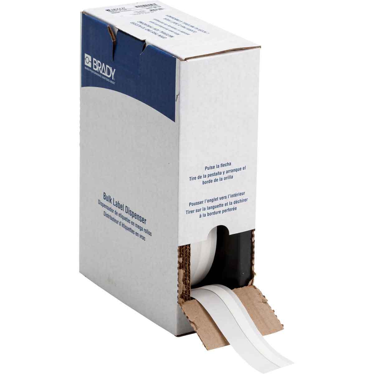 BM7C-250-342 PermaSleeve Heat Shrink Wire and Cable Label, 50 ft L, White, Polyolefin