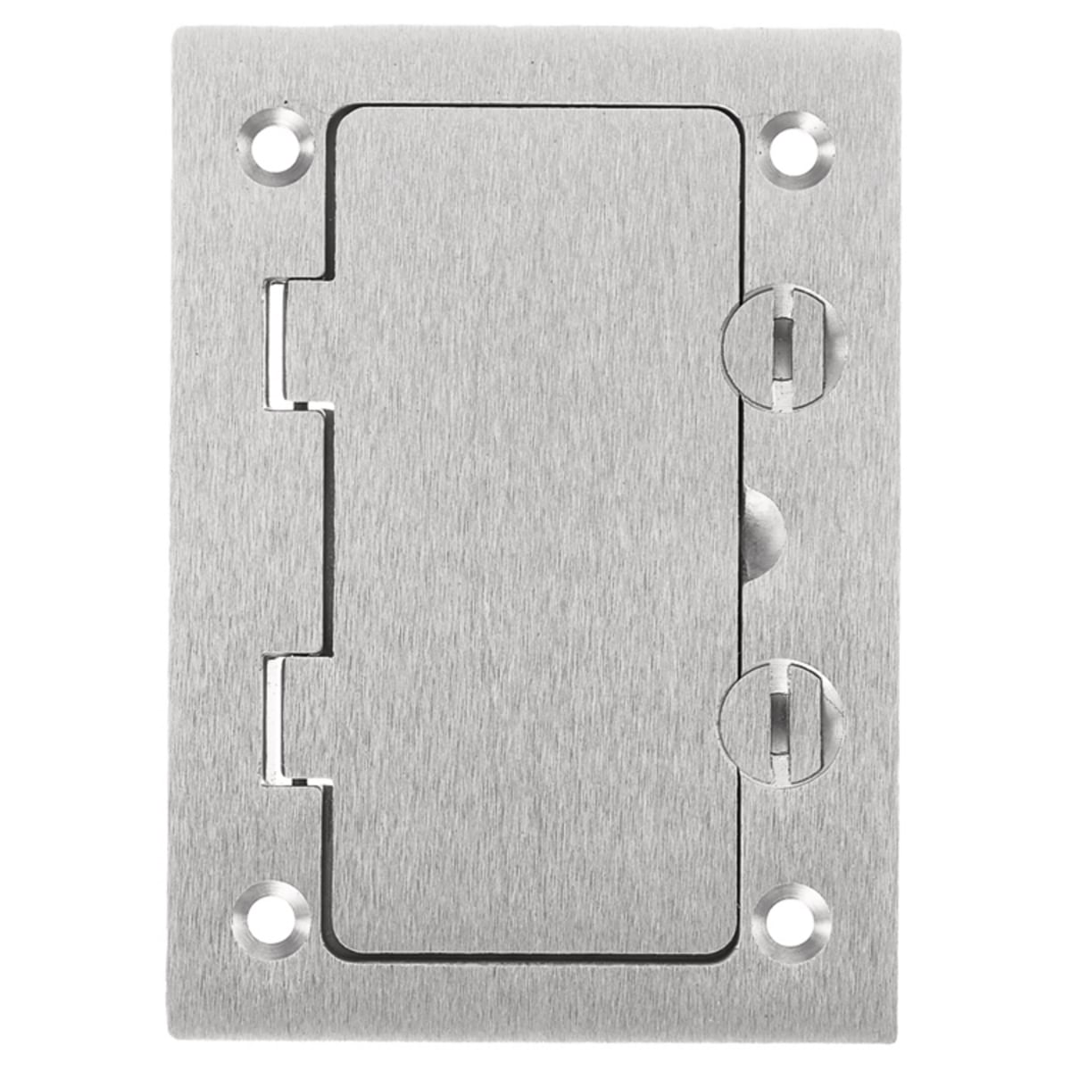 SA3826 Flush Style Machined Standard Floor Box Cover, 2.993 in L x 4.15 in W x 0.175 in D, Aluminum