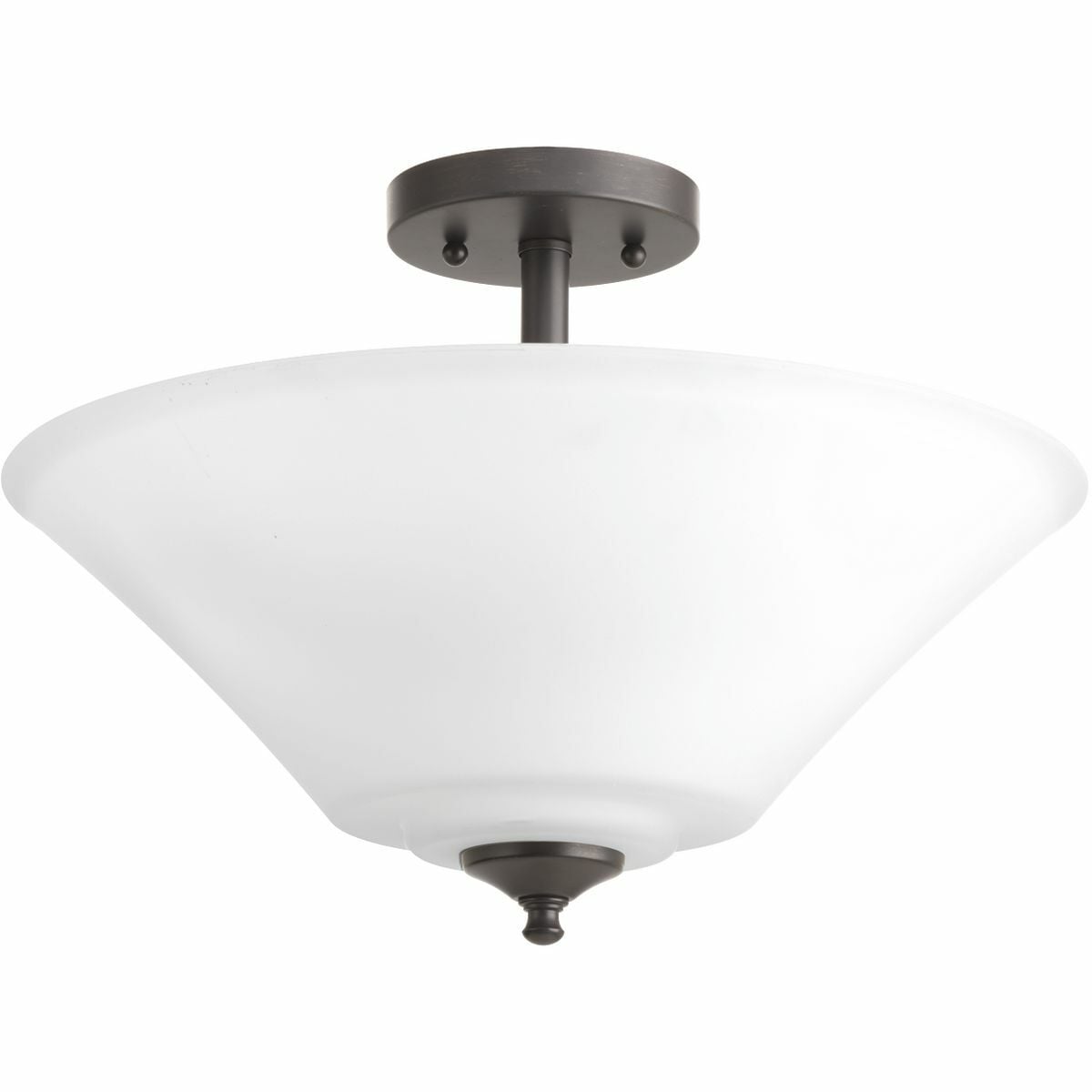 P3864-20W Joy Close to Ceiling Convertible Classic/Traditional Semi-Flush Mount Lighting, (3) A19 Lamp, 120 V AC, Antique Bronze/Painted Housing