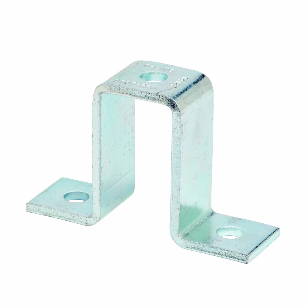 B107-22AZN U-Support, 3 Holes, 5-7/16 in W, Strip Steel