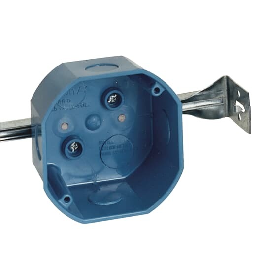 A615DH Carlon ENT Flexible Raceway Non-Metallic Ceiling Box With Adjustable Bar Hanger and Knockout, 20.5 cu-in Capacity, 6 Knockouts, 2-1/8 in D